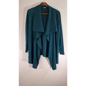 ESSENTIALS MILANO Open Shawl Wool Blend Cardigan Women Sz M Lagenlook Casual